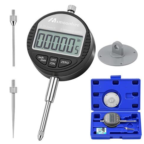 Digital Dial Indicator 1 inch/25.4 mm | 0.001mm/0.00005" Resolution, High-Speed Electronic Probe Test Gauge with LCD, Inch/Metric Conversion for Lathe, 3D Printer, CNC & Industrial Use in Kuwait
