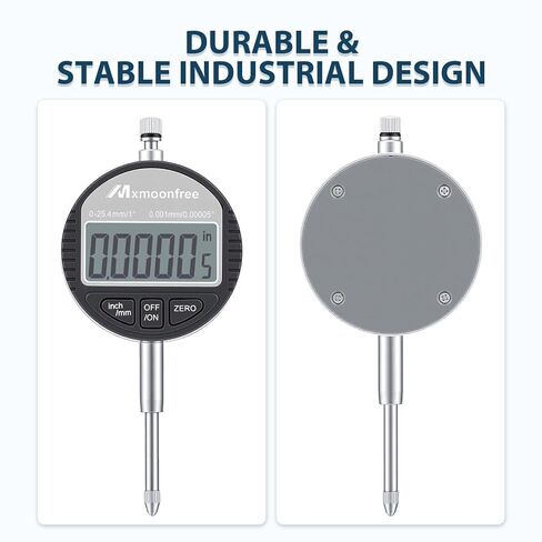 Digital Dial Indicator 1 inch/25.4 mm | 0.001mm/0.00005" Resolution, High-Speed Electronic Probe Test Gauge with LCD, Inch/Metric Conversion for Lathe, 3D Printer, CNC & Industrial Use in Kuwait
