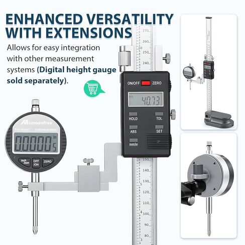 Digital Dial Indicator 1 inch/25.4 mm | 0.001mm/0.00005" Resolution, High-Speed Electronic Probe Test Gauge with LCD, Inch/Metric Conversion for Lathe, 3D Printer, CNC & Industrial Use in Kuwait