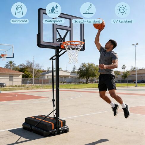Basketball Hoop Sandbag,Heavy Duty Weighted Bottom Anchor for Basketball Hoops,Waterproof Dustproof Oxford Fabric Sand Bag,35.4" L×23.6" W×5.1" H,Only Bag in Kuwait