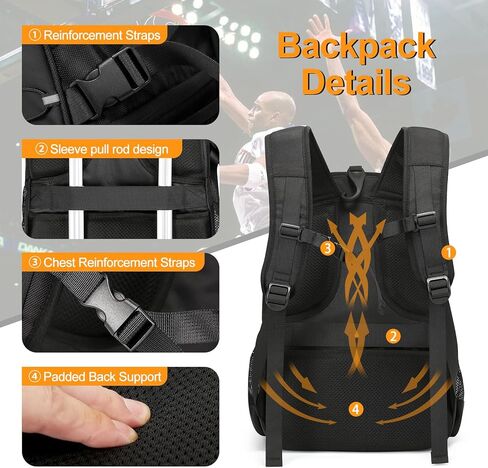 Basketball Backpack Large Sports Equipment Bag with Separate Ball & Shoes Compartment, Sports Backpack Fit Soccer Volleyball Backpack in Kuwait