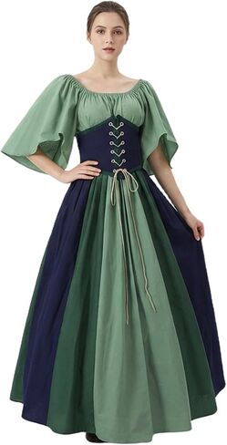 أزياء نسائية من عصر النهضة في العصور الوسطى، أزياء تنكرية فوق فستان الهالوين، أزياء العروس مصاصة الدماء، للفتيات in Kuwait