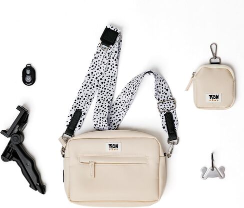 Dog Walking Bag - Dog Training Fanny Pack - Treat Purse for Training - Puppy Treat Pouch - Train Pouch - Training Bag - Crossbody Puppy Training (Beige) in Kuwait