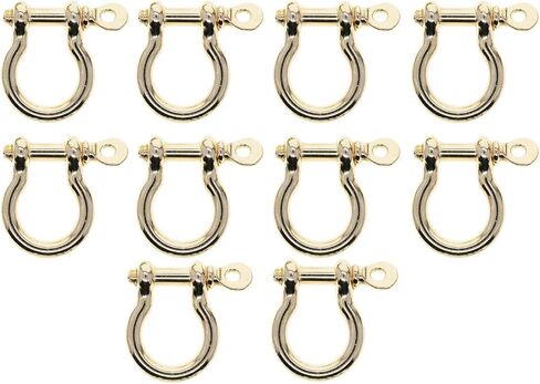 10 Pieces Horseshoe Buckles Chain Shackle Bow Shackle Metal Hoop Locking D Rings for Craft in Saudi Arabia
