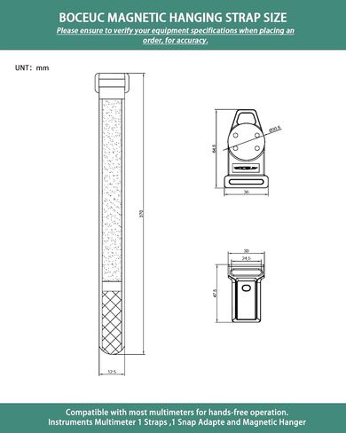 Magnetic Multimeter Strap for Klein Tools MM & CL Series MM400 MM300 CL600 CL700 CL800 CL900 MM600 MM700 CL390 CL445 MM325 CL450 CL120 Hands-Free Hanging Accessory in Saudi Arabia