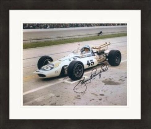 Autograph Warehouse 432926 8 x 10 in. Indianapolis Colts Johnny Rutherford Autographed 2 Matted & Framed Photo in Saudi Arabia