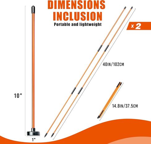 2 Pack Collapsible Golf Alignment Sticks & 1 Pack Golf Magnetic Alignment Rods, 40" Alignment Golf Stick Ideal for Aiming, Magnetic Swing Training Aid Accessories in Saudi Arabia