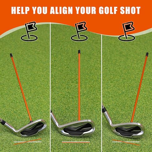 2 Pack Collapsible Golf Alignment Sticks & 1 Pack Golf Magnetic Alignment Rods, 40" Alignment Golf Stick Ideal for Aiming, Magnetic Swing Training Aid Accessories in Saudi Arabia