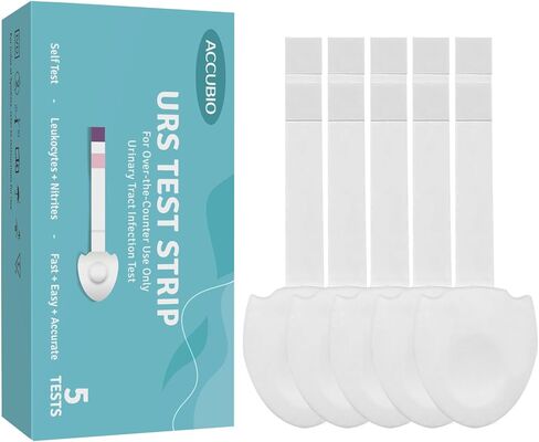 شرائط اختبار UTI، مجموعة اختبار عدوى المسالك البولية، الكشف السريع في المنزل عن كريات الدم البيضاء والنيتريت، اختبار UTI في المنزل، مقبض نظيف، مجموعة اختبار UTI ملفوفة بشكل فردي، 25 شريطًا in Kuwait