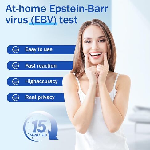 اختبار Epstein Barr (EBV) في المنزل، دقيق للغاية وسهل القراءة والاستخدام. ضد VCA وEBNA الخاصين بفيروس Epstein-Barr، نتائج سريعة خلال 15 دقيقة. in Kuwait