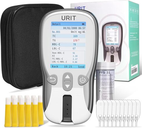 8 in 1 Cholesterol Test Kit with 10 Test Strips for Home Use in Kuwait