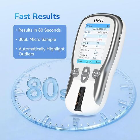 8 in 1 Cholesterol Test Kit with 10 Test Strips for Home Use in Kuwait