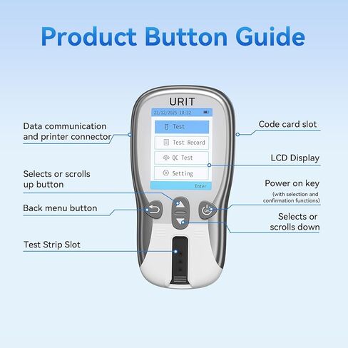 8 in 1 Cholesterol Test Kit with 10 Test Strips for Home Use in Kuwait