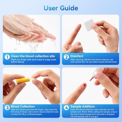 8 in 1 Cholesterol Test Kit with 10 Test Strips for Home Use in Kuwait