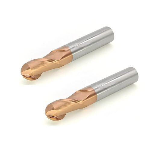 1Pieces Nano Micro Grain Coating Carbide 2 Short Flute Ball Nose End Mills HRC55 Tungsten Carbide Ball Nose End Mill for 3D Engraving Stainless Steel Iron Copper Milling Cutter in Kuwait