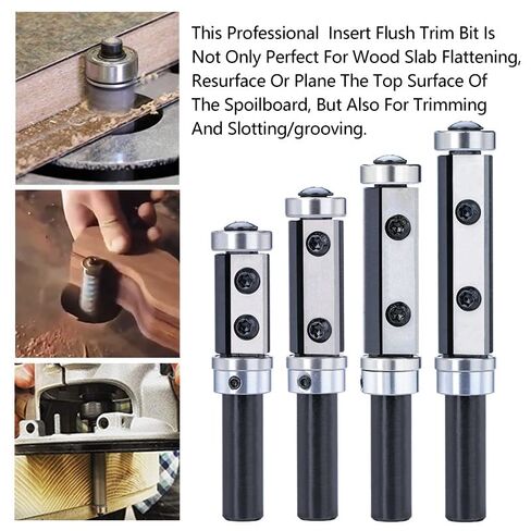 1 قطعة قاطعة المطحنة 1/2 عرقوب فلوش تقليم راوتر بت مع كربيد إدراج المسوي بت أدوات النجارة (1l2x19x50) in Kuwait