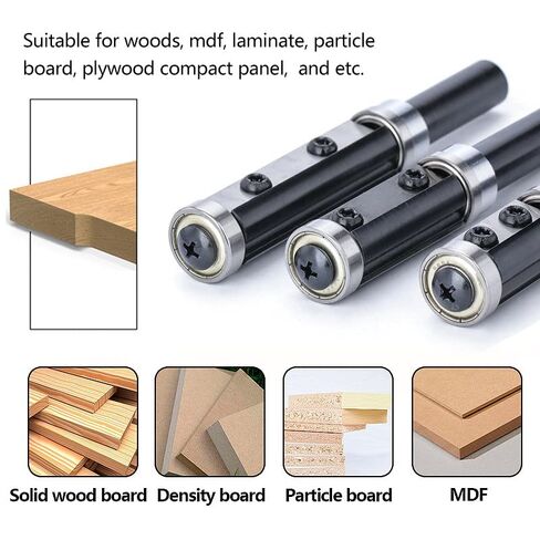 1 قطعة قاطعة المطحنة 1/2 عرقوب فلوش تقليم راوتر بت مع كربيد إدراج المسوي بت أدوات النجارة (1l2x19x50) in Kuwait