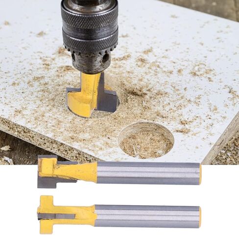 قاطعة النجارة على شكل حرف T قاطعة طحن فولاذية عالية السرعة لقطع الخشب طقم مكون من قطعتين مع شفرات 9.52 مم و12.7 مم لمشاريع النجارة in Kuwait