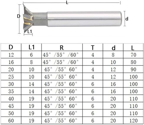 1pcs Dovetail Slotting Cutter 45 Degrees 60 Degrees Straight Shank HSS Dovetail Cutter Dovetail Slot End Mill CNC Router Bit for Metal Mold Steel Cast Iron Carbon Steel(60 degrees,D30Xd16X100L) in Kuwait