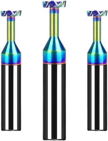 HRC58 T Slot End Mill Milling Cutter 3-16mm Shank Tungsten Carbide CNC Groove Router Bit for Stainless Steel Alloy(D3xh0.5xc4x50l) in Kuwait