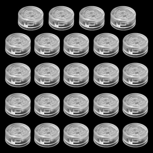 24PCS Guitar Effects Pedal Footswitch Toppers Transparent Plastic Nail Caps Protection Cover for Guitar Effect Pedal Buttons Switch Accessories in Saudi Arabia