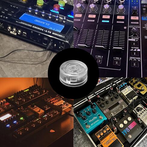 24PCS Guitar Effects Pedal Footswitch Toppers Transparent Plastic Nail Caps Protection Cover for Guitar Effect Pedal Buttons Switch Accessories in Saudi Arabia