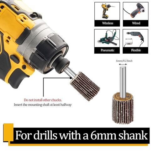 20 Pack Flap Wheel Sander Set 80 Grit Abrasive Sanding Wheel 1/4 Inch Shank Die Grinder Flap Wheels Drill Sanding Attachment for Metal Wood Rust Removal in Saudi Arabia