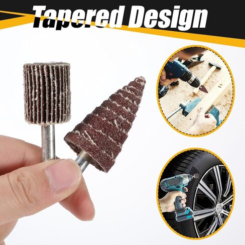 20 Pack Flap Wheel Sander Set 80 Grit Abrasive Sanding Wheel 1/4 Inch Shank Die Grinder Flap Wheels Drill Sanding Attachment for Metal Wood Rust Removal in Saudi Arabia