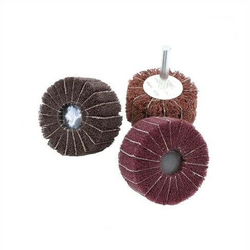 Benchmark Abrasives 2" X 1" Interleaf Flap Wheel with 1/4" Shank Mounted, Perfect for Finishing, Surface Polishing Rust Paint Removal (10 Pack) - Fine in Saudi Arabia