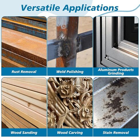 HighFree 14 Pack 7 Sizes Buffing Flap Wheels - 1/4" Shank Abrasive Flap Wheel Sander, 25/30/40/50/60/80/100 Grits Flap Wheel Sander for Drill in Kuwait