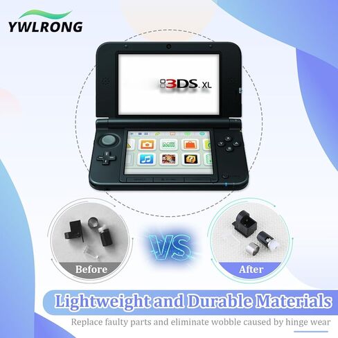 for Nintendo 3DS XL / 3DS LL Axle Hinge Barrel and Hinge Lock Locker with LED Diffuser Accessories Replacement with Repair Tools in Saudi Arabia