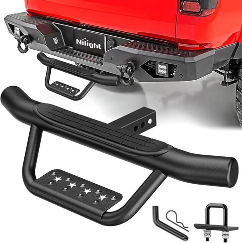 Nilight Step Hitch Bumper Mount 2 Inch Receiver Bolt-On Bike Hitch Receiver Tube Trailer Truck RV Cargo Receiver Hitch 5000 Lbs Powder Coated in Saudi Arabia