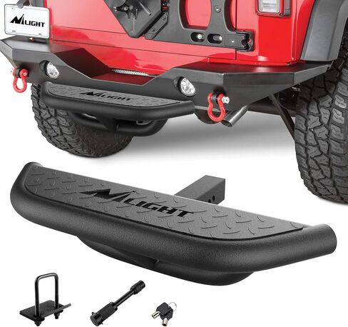 Nilight Step Hitch Bumper Mount 2 Inch Receiver Bolt-On Bike Hitch Receiver Tube Trailer Truck RV Cargo Receiver Hitch 5000 Lbs Powder Coated in Saudi Arabia