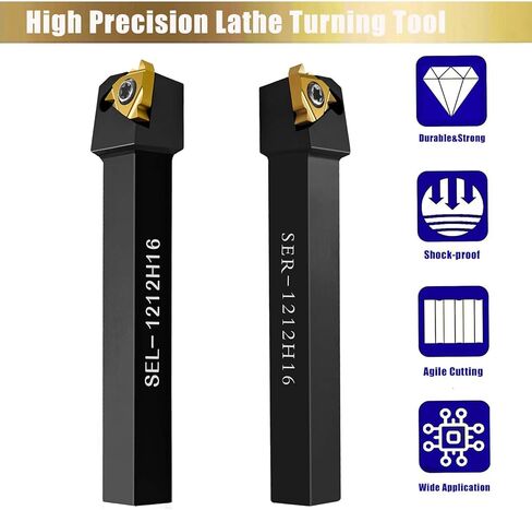 1/2 "SEL1212H16 + SER1212H16 أصحاب الأدوات CNC تحول الموضوع أصحاب + 16ER/16IR AG60 كربيد خيوط إدراج مع الشدات in Kuwait