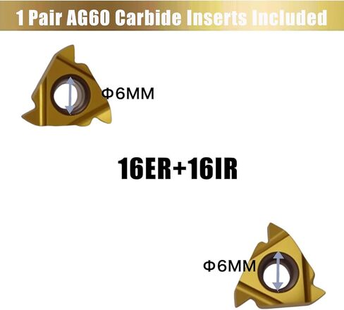 1/2 "SEL1212H16 + SER1212H16 أصحاب الأدوات CNC تحول الموضوع أصحاب + 16ER/16IR AG60 كربيد خيوط إدراج مع الشدات in Kuwait