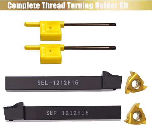 1/2 "SEL1212H16 + SER1212H16 أصحاب الأدوات CNC تحول الموضوع أصحاب + 16ER/16IR AG60 كربيد خيوط إدراج مع الشدات in Kuwait