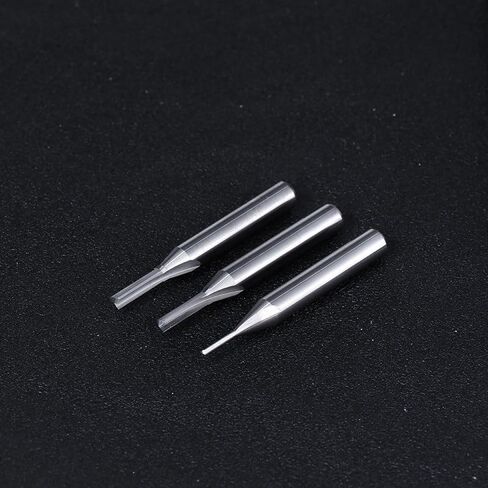 Straight Flute End Mill Cutter Router Bits 1/4 Inch Shank Single Flute 2 Flute Straight Slot Carbide Milling Cutter for Woodworking(2 Flute 6.35x3.175) in Kuwait