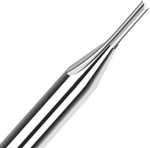 Straight Flute End Mill Cutter Router Bits 1/4 Inch Shank Single Flute 2 Flute Straight Slot Carbide Milling Cutter for Woodworking(2 Flute 6.35x3.175) in Kuwait