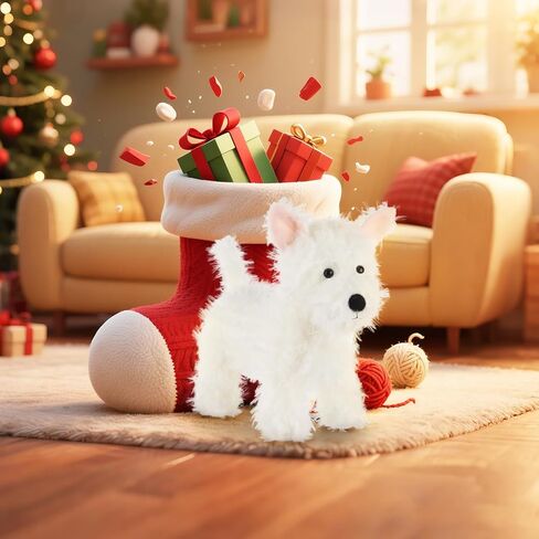 Apricot Lamb Cute Toys Plush White West Highland Dog Puppy Stuffed Animal Soft Cuddly Perfect for Kids 10.6 Inches in Kuwait