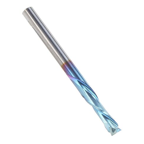 5Pcs Milling 2 Flute Straight Shank, Tungsten Steel CNC Carved End Mill, 3175x12x40mm. Blue Coating Router Bit, Double Flute Engraving for Low Carbon Steel, in Kuwait