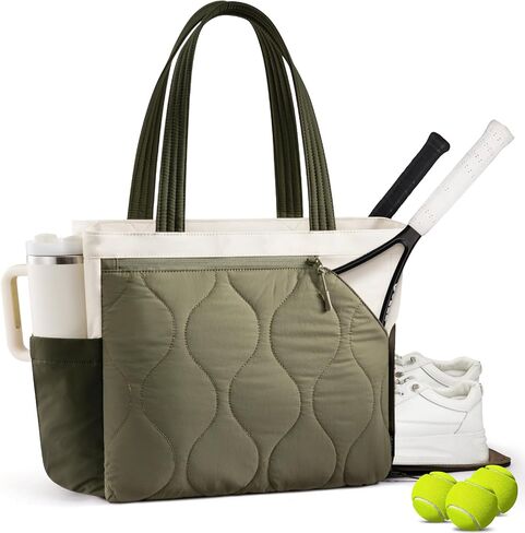 حقيبة Sucipi للتنس الرياضية للنساء - حقيبة حمل التنس تحمل مضربين مع حجرة للأحذية وجيب مبلل، حقائب من القماش الخشن مقاومة للماء تناسب كمبيوتر محمول يصل إلى 15.6 بوصة للسفر in Kuwait