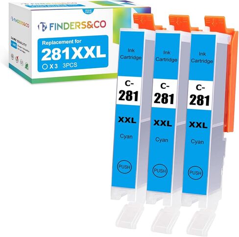 F Fooders & Co CLI-281 XXL PB Photo Photo Blue Ink Tank Replace of Canon Pixma TS6320 TR7520 TS8120 TS8320 TR8520 TS9120 (3X 281PB) in Kuwait