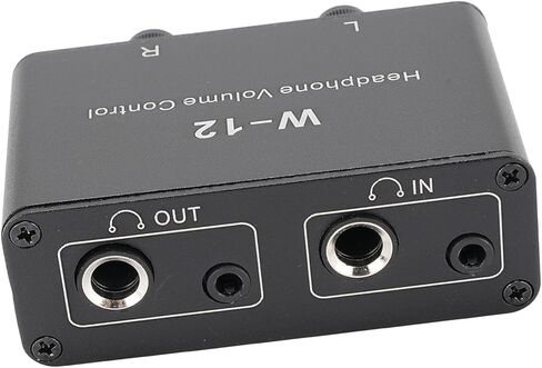 VBESTLIFE W-12 التحكم في مستوى صوت سماعة الرأس، 3.5 مم 6.35 مم وحدة تحكم في مستوى الصوت ستيريو 1/4 بوصة 1/8 بوصة تحكم في مستوى الصوت مضمن لعزل التداخل in Kuwait