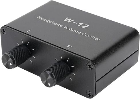 VBESTLIFE W-12 التحكم في مستوى صوت سماعة الرأس، 3.5 مم 6.35 مم وحدة تحكم في مستوى الصوت ستيريو 1/4 بوصة 1/8 بوصة تحكم في مستوى الصوت مضمن لعزل التداخل in Kuwait