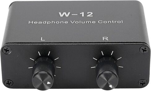 VBESTLIFE W-12 التحكم في مستوى صوت سماعة الرأس، 3.5 مم 6.35 مم وحدة تحكم في مستوى الصوت ستيريو 1/4 بوصة 1/8 بوصة تحكم في مستوى الصوت مضمن لعزل التداخل in Kuwait