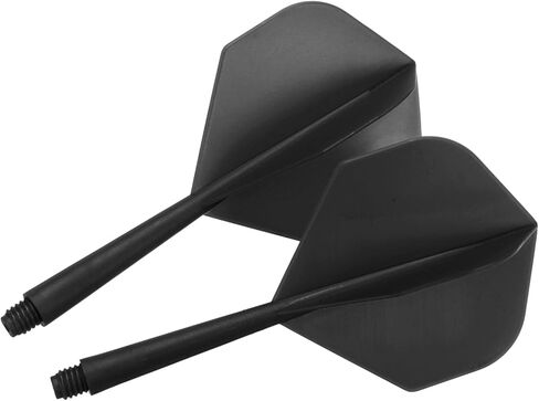 Integrated Dart Shaft and Flights, 3 Pack 2BA Lightweight Plastic Dart Flight Accessory Standard Shape, Black in Saudi Arabia