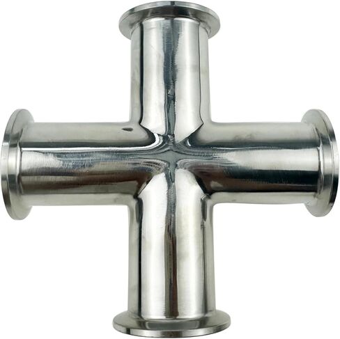 Quick-Release 4-Way Cross Joint Clamp-Type Chuck Equal-Diameter 304 Stainless Steel Quick-Open Pipe for Plumbing(1-1/4") in Kuwait