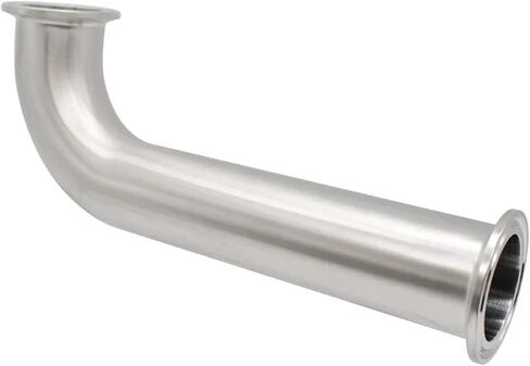 90 Degree Elbow Clamp Type Extension Straight Edge inside And outside Fine Polishing for Plumbing And Construction SS304(38mm x 204mm) in Kuwait