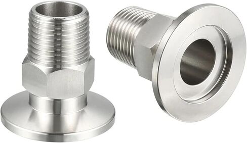 1PCS KF16 KF25 KF40 KF50 X 1/8'' 1/4'' 1/2'' 1'' 1-1/4'' 1-1/2'' BSPT Male Threaded Adapter Vacuum Fitting(KF50,1-1/2") in Kuwait