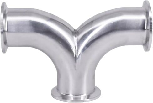 19mm-108mm Pipe OD x 1.5" 2" 2.5" 3" 4" Tri Clamp Y-Shaped Elbow 3 Ways 304 Stainless Steel Fitting(32MM OD K50.5MM_BEND-Y TYPE) in Kuwait